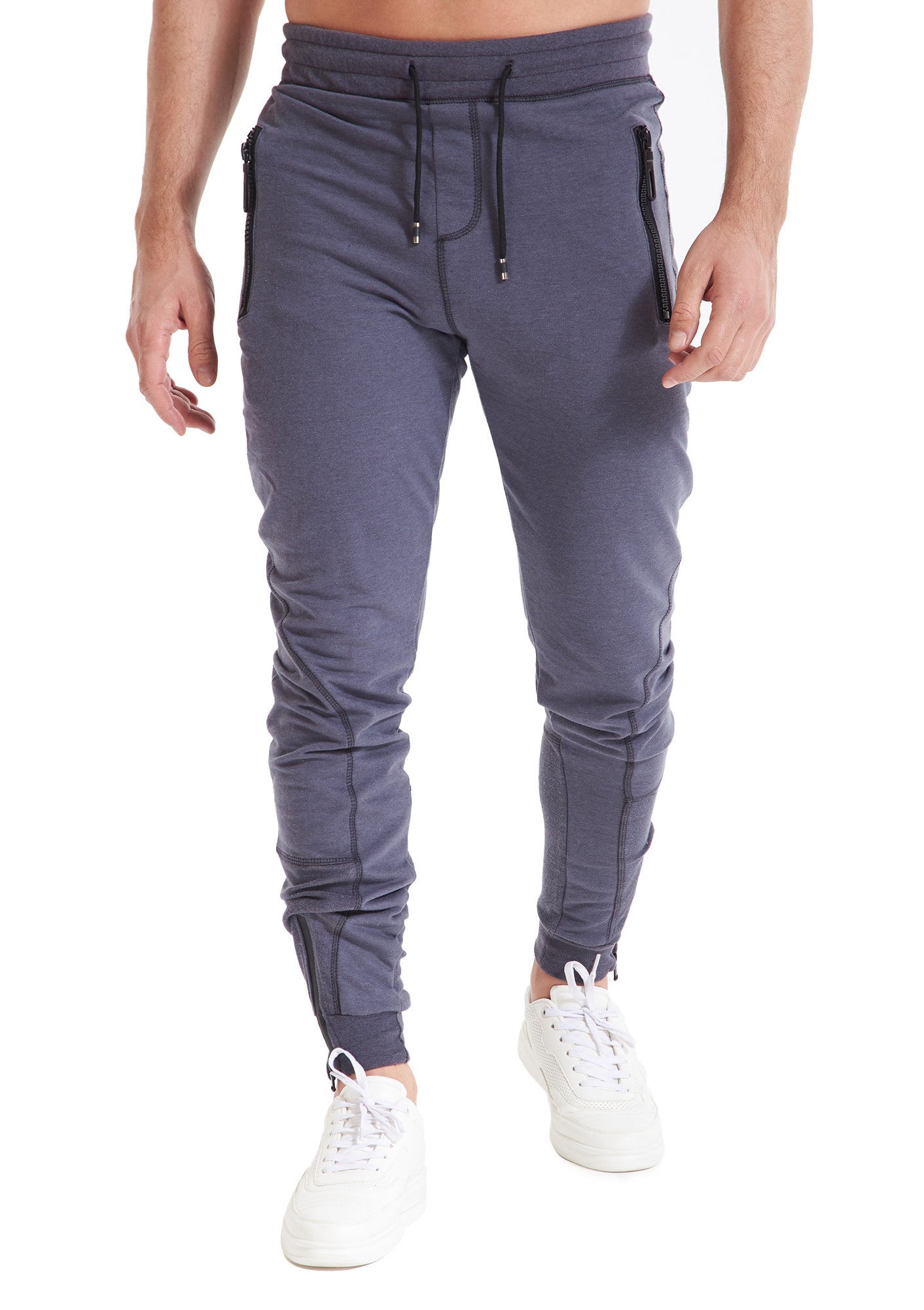 D.Gray Jogger Zipper Pockets For Him